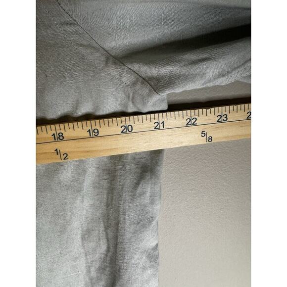 ZARA Blue Gray Linen Button-Down Shirt Boxy Loose Oversized Unisex - Picture 5 of 6